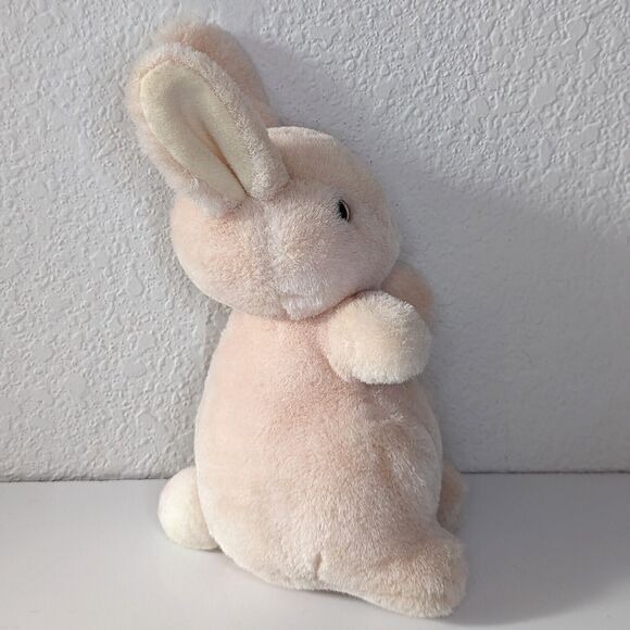 Hallmark Plush HEARTLINE Bunny Rabbit Pink Stuffed Plush 1989 Musical Wind Up 7" - Picture 3 of 11